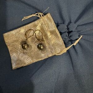 Tahitian black pearl earrings